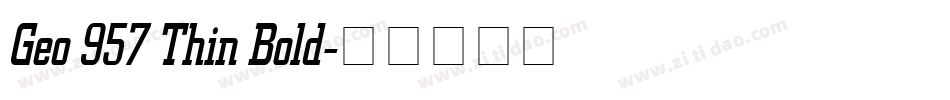 Geo 957 Thin Bold字体转换